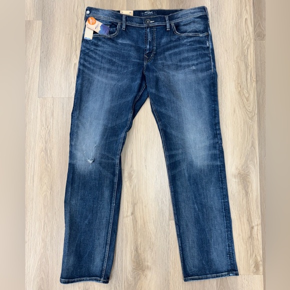 Men’s Slim Fit Silver Denim, Jeans. Indigo Konrad BNWT - Picture 2 of 5